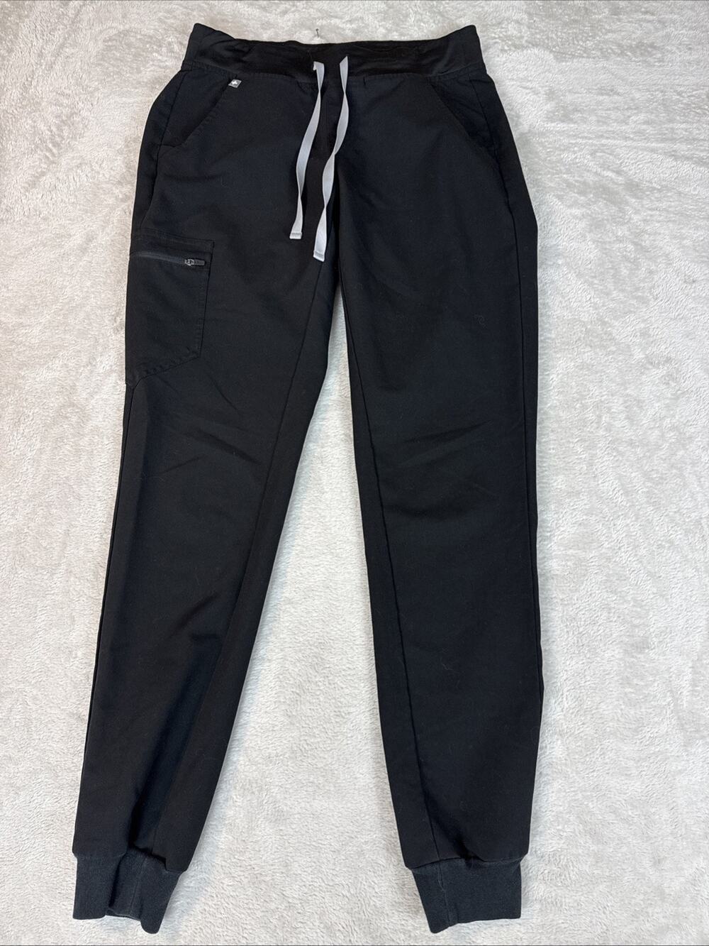 FIGS Technical Collection Scrub Pants Black Jogger Cargo Pants Women’s S